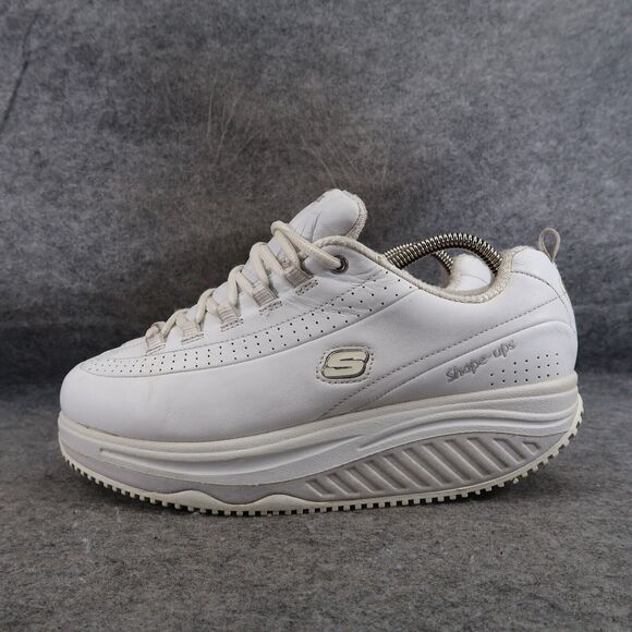 Skechers Shoes Womens 9 Shape Up Sneaker Work Slip Resistant Leather White Retro - Picture 5 of 16